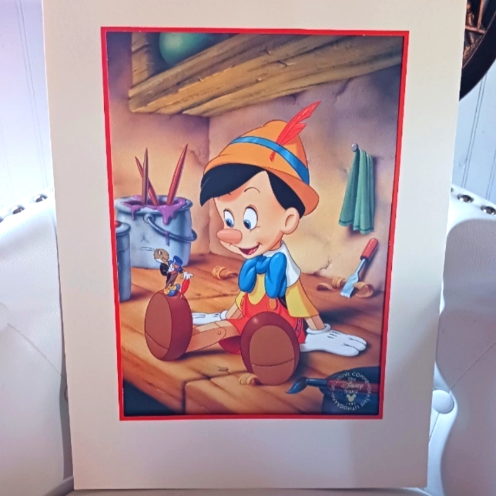 Vintage 1993 Pinocchio Lithograph